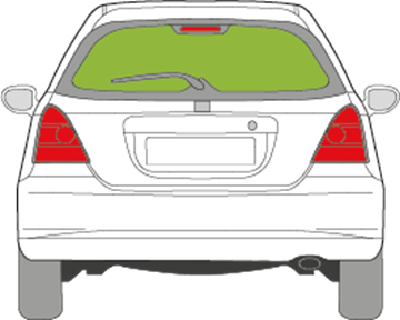 Afbeelding van Achteruit Honda Civic 5 deurs met spoiler