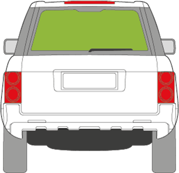 Afbeelding van Achterruit Range Rover 2002-2004