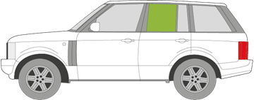 Afbeelding van Zijruit links Range Rover 