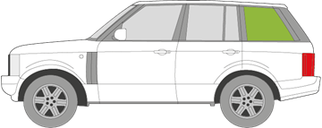 Afbeelding van Zijruit links Range Rover 