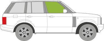 Afbeelding van Zijruit rechts Range Rover 