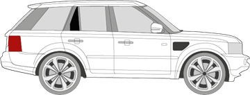 Afbeelding van Zijruit rechts Range Rover Sport  (DONKERE RUIT)