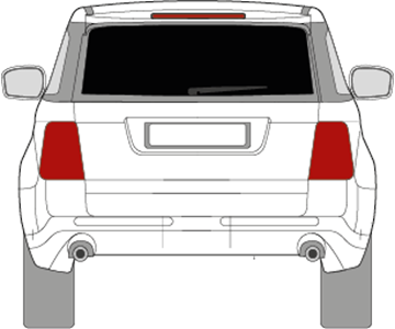 Afbeelding van Achterruit Range Rover Sport uitstelbaar  donker