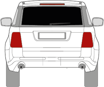Afbeelding van Achterruit Range Rover Sport  donker
