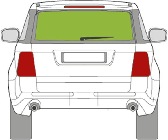 Afbeelding van Achterruit Range Rover Sport uitstelbaar 