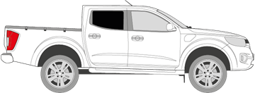 Afbeelding van Zijruit rechts Renault Alaskan (DONKERE RUIT)