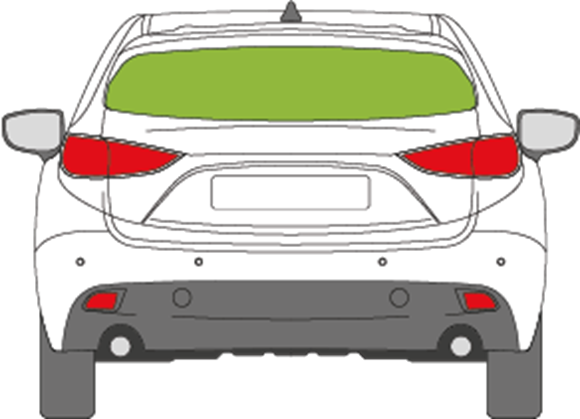 Afbeelding van Achterruit Mazda 3 5 deurs 