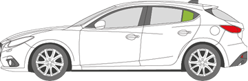 Afbeelding van Zijruit links Mazda 3 5 deurs 