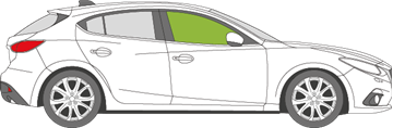 Afbeelding van Zijruit rechts Mazda 3 5 deurs 