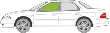 Afbeelding van Zijruit links Kia Clarus sedan