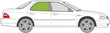 Afbeelding van Zijruit rechts Kia Clarus sedan