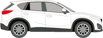 Afbeelding van Zijruit rechts Mazda CX-5 (DONKERE RUIT)