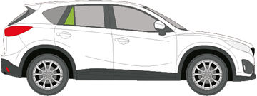 Afbeelding van Zijruit rechts Mazda CX-5 