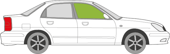 Afbeelding van Zijruit rechts Daewoo Nubira sedan 