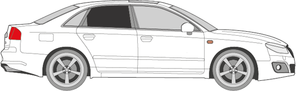 Afbeelding van Zijruit rechts Seat Exeo sedan (DONKERE RUIT)