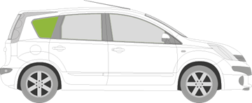 Afbeelding van Zijruit rechts Nissan Note