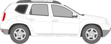 Afbeelding van Zijruit rechts Dacia Duster (DONKERE RUIT)