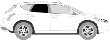 Afbeelding van Zijruit rechts Nissan Murano (DONKERE RUIT)