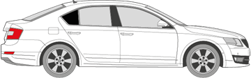 Afbeelding van Zijruit rechts Skoda Octavia 5 deurs (DONKERE RUI)