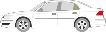 Afbeelding van Zijruit links Saab 9.3 sedan