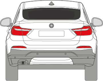 Afbeelding van Achterruit BMW X4 (DONKERE RUIT)