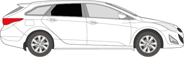Afbeelding van Zijruit rechts Hyundai i40 break (DONKERE RUIT)
