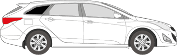 Afbeelding van Zijruit rechts Hyundai i40 break (DONKERE RUIT)