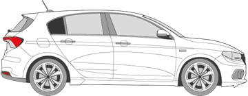 Afbeelding van Zijruit rechts Fiat Tipo 5 deurs (DONKERE RUIT)