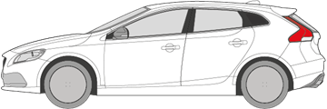 Afbeelding van Zijruit links Volvo V40 5 deurs (DONKERE RUIT)