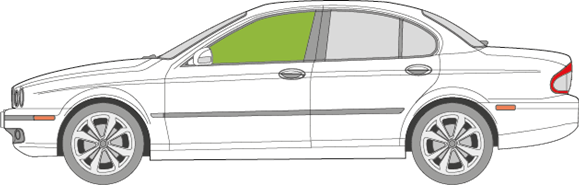 Afbeelding van Zijruit links Jaguar X-Type 