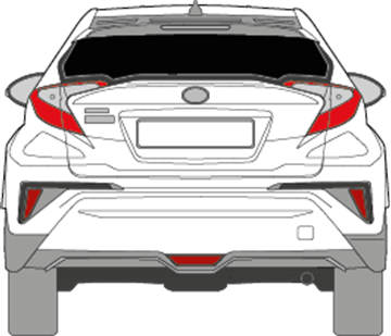 Afbeelding van Achterruit Toyota C-HR (DONKERE RUIT)