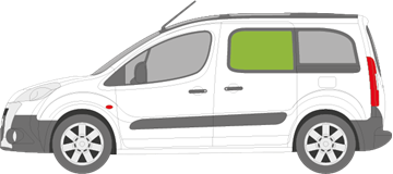 Afbeelding van Zijruit links Citroën Berlingo vaste ruit