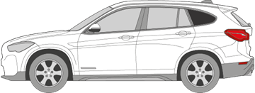 Afbeelding van Zijruit links BMW X1 (DONKERE RUIT)