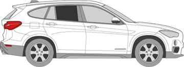 Afbeelding van Zijruit rechts BMW X1 (DONKERE RUIT)