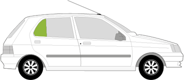 Afbeelding van Zijruit rechts Renault Clio 5 deurs