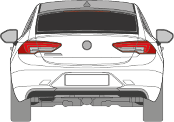 Afbeelding van Achterruit Opel Insignia (DONKERE RUIT)