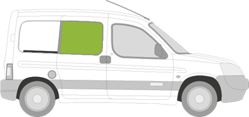 Afbeelding van Zijruit rechts Peugeot Partner schuifdeur en uitstelbaar 