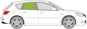 Afbeelding van Zijruit rechts Mazda 3 5 deurs