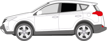 Afbeelding van Zijruit links Toyota RAV4 (DONKERE RUIT) 