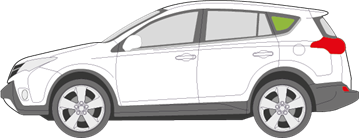 Afbeelding van Zijruit links Toyota RAV4 