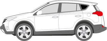 Afbeelding van Zijruit links Toyota RAV4 (DONKERE RUIT)