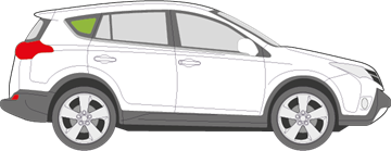 Afbeelding van Zijruit rechts Toyota RAV4 