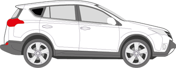 Afbeelding van Zijruit rechts Toyota RAV4 (DONKERE RUIT)