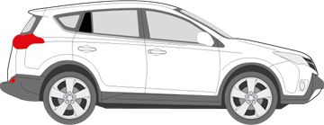 Afbeelding van Zijruit rechts Toyota RAV4 (DONKERE RUIT)