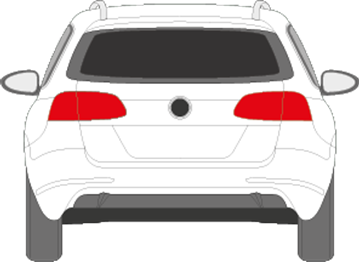 Afbeelding van Achterruit VW Passat break 2011-2014 (DONKERE RUIT)