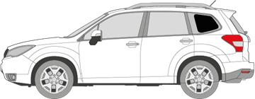 Afbeelding van Zijruit links Subaru Forester (DONKERE RUIT)