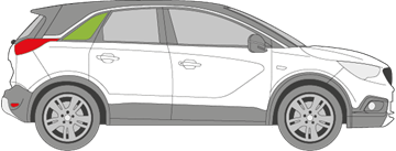 Afbeelding van Zijruit rechts Opel Crossland X 