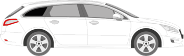 Afbeelding van Zijruit rechts Peugeot 508 SW (DONKERE RUIT)