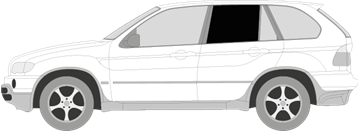 Afbeelding van Zijruit links BMW X5 (DONKERE RUIT)