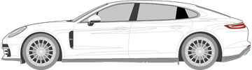 Afbeelding van Zijruit links Porsche Panamera (DONKERE RUIT) 